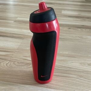 Nike Red and Black Water Bottle